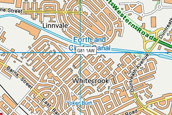 G81 1AW map - OS VectorMap District (Ordnance Survey)