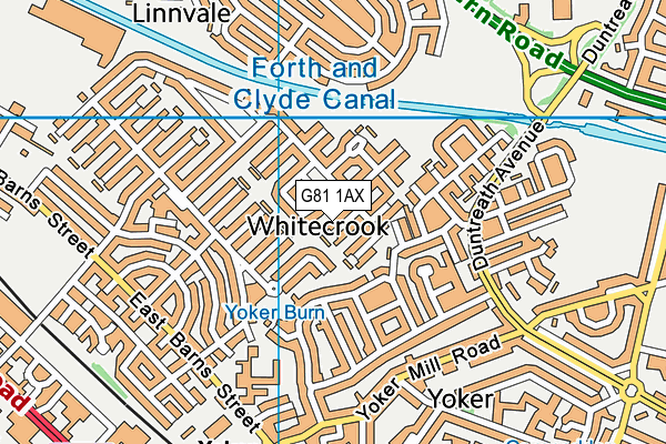 G81 1AX map - OS VectorMap District (Ordnance Survey)