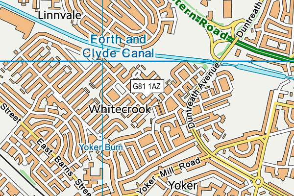 G81 1AZ map - OS VectorMap District (Ordnance Survey)