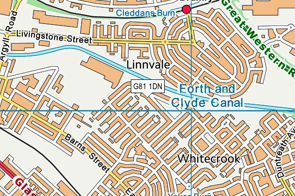 G81 1DN map - OS VectorMap District (Ordnance Survey)