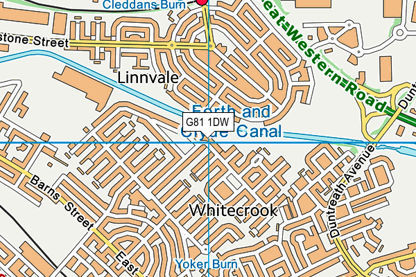 G81 1DW map - OS VectorMap District (Ordnance Survey)