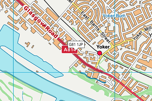 G81 1JP map - OS VectorMap District (Ordnance Survey)