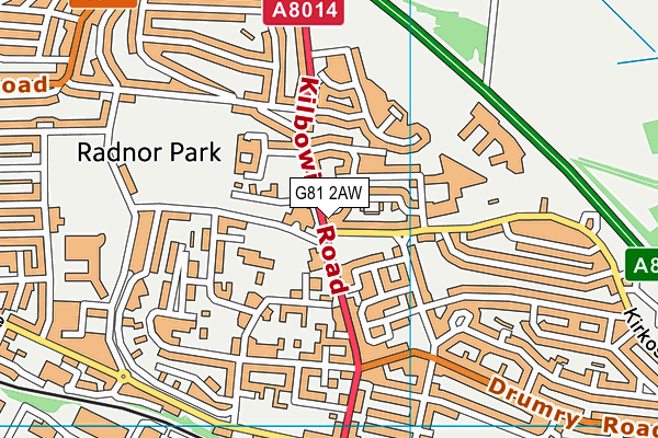 G81 2AW map - OS VectorMap District (Ordnance Survey)