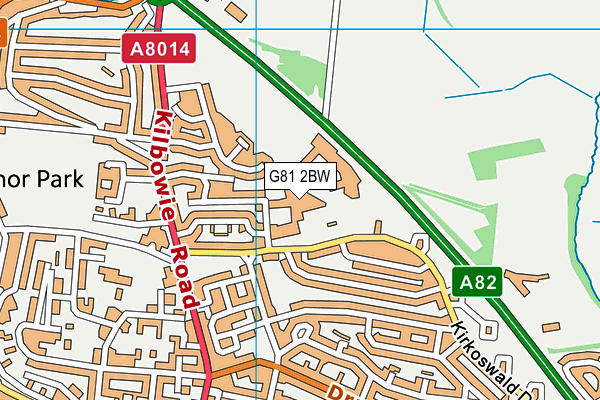 G81 2BW map - OS VectorMap District (Ordnance Survey)