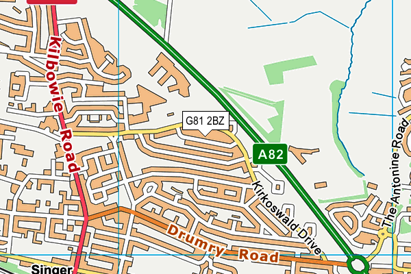 G81 2BZ map - OS VectorMap District (Ordnance Survey)