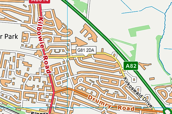 G81 2DA map - OS VectorMap District (Ordnance Survey)