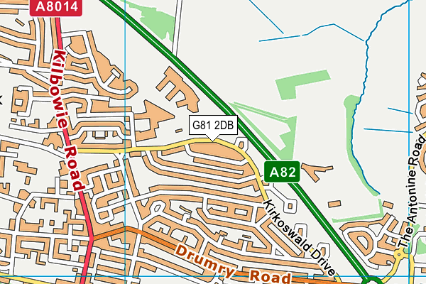 G81 2DB map - OS VectorMap District (Ordnance Survey)