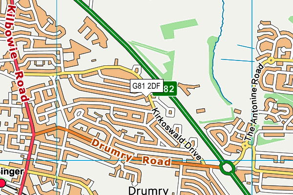 G81 2DF map - OS VectorMap District (Ordnance Survey)