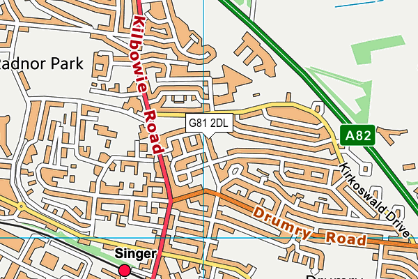 G81 2DL map - OS VectorMap District (Ordnance Survey)