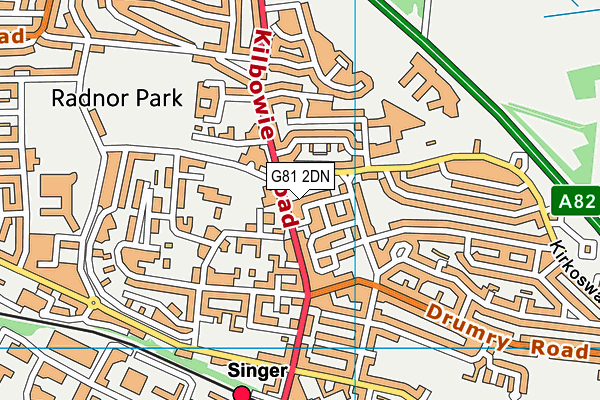 G81 2DN map - OS VectorMap District (Ordnance Survey)