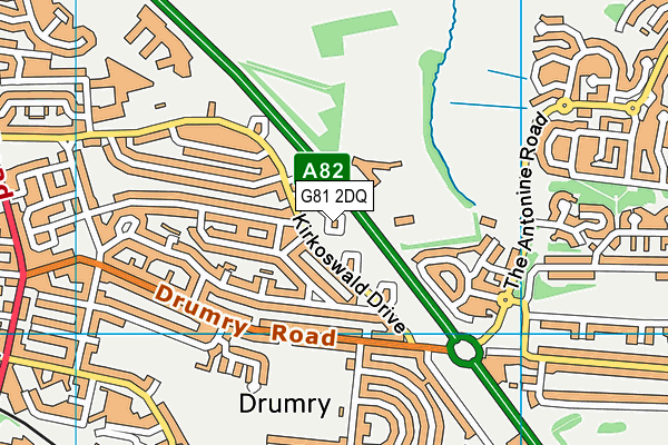 G81 2DQ map - OS VectorMap District (Ordnance Survey)