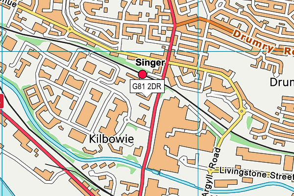 G81 2DR map - OS VectorMap District (Ordnance Survey)