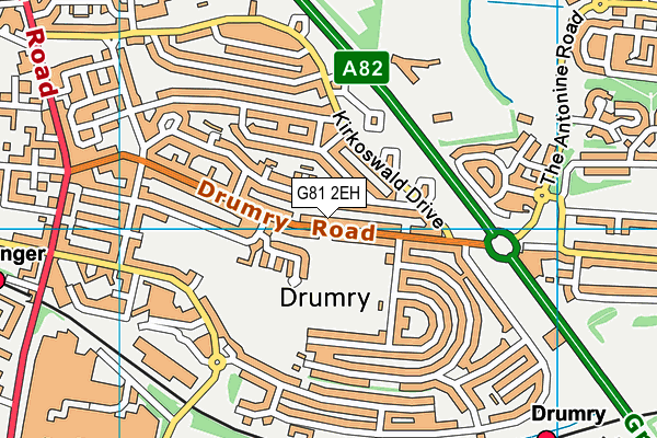 G81 2EH map - OS VectorMap District (Ordnance Survey)