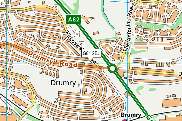 G81 2EJ map - OS VectorMap District (Ordnance Survey)