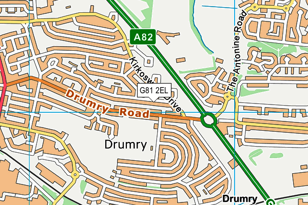 G81 2EL map - OS VectorMap District (Ordnance Survey)