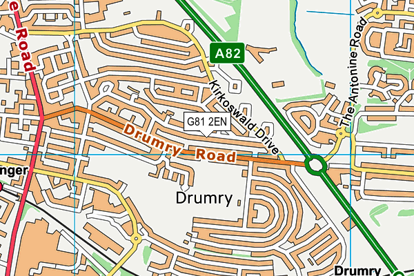 G81 2EN map - OS VectorMap District (Ordnance Survey)