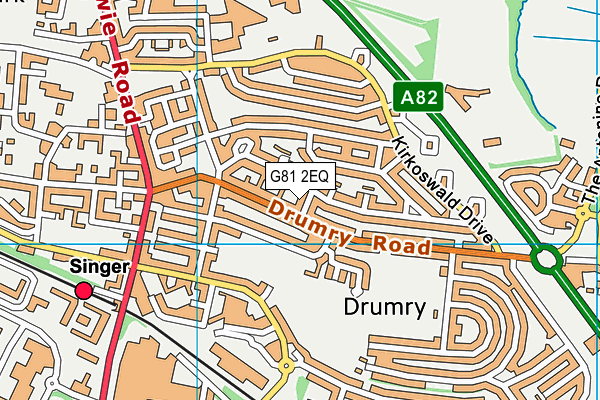 G81 2EQ map - OS VectorMap District (Ordnance Survey)