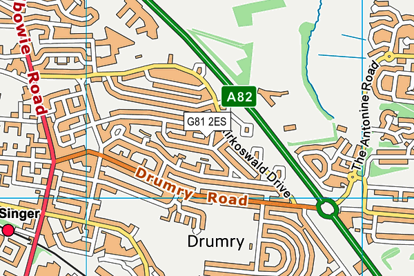 G81 2ES map - OS VectorMap District (Ordnance Survey)