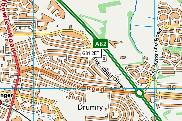 G81 2ET map - OS VectorMap District (Ordnance Survey)