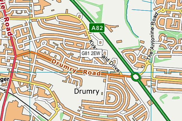 G81 2EW map - OS VectorMap District (Ordnance Survey)