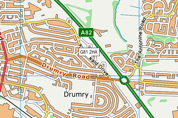 G81 2HA map - OS VectorMap District (Ordnance Survey)