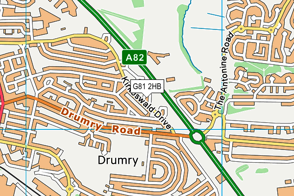 G81 2HB map - OS VectorMap District (Ordnance Survey)