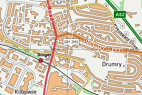 G81 2HU map - OS VectorMap District (Ordnance Survey)