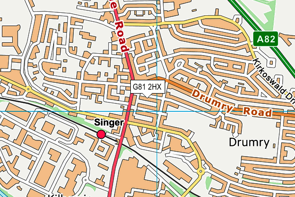 G81 2HX map - OS VectorMap District (Ordnance Survey)