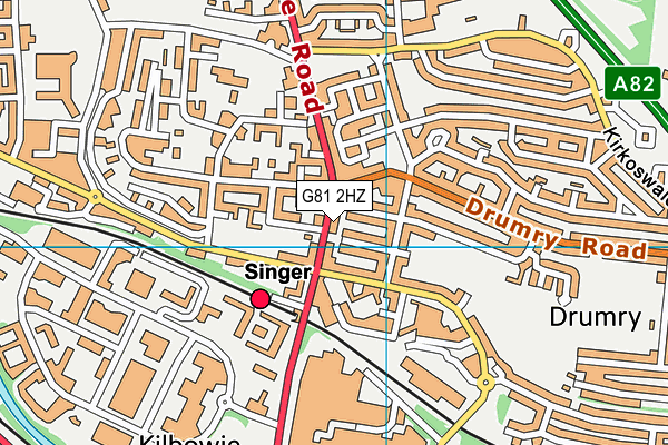 G81 2HZ map - OS VectorMap District (Ordnance Survey)