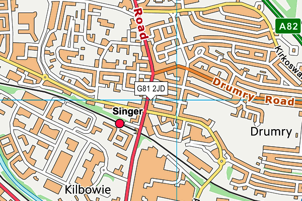 G81 2JD map - OS VectorMap District (Ordnance Survey)