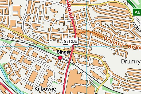 G81 2JE map - OS VectorMap District (Ordnance Survey)