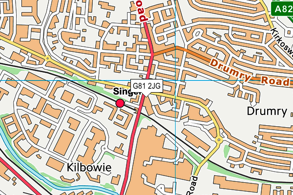 G81 2JG map - OS VectorMap District (Ordnance Survey)