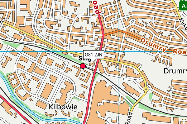 G81 2JN map - OS VectorMap District (Ordnance Survey)