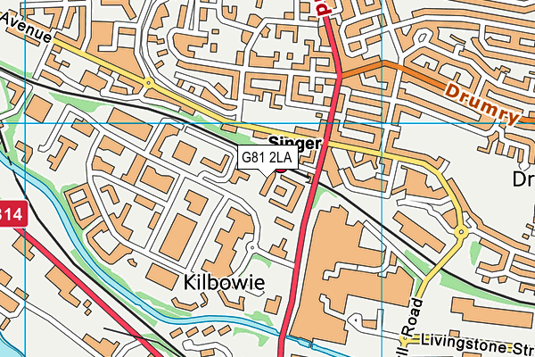 G81 2LA map - OS VectorMap District (Ordnance Survey)