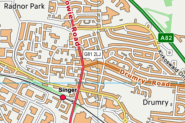 G81 2LJ map - OS VectorMap District (Ordnance Survey)