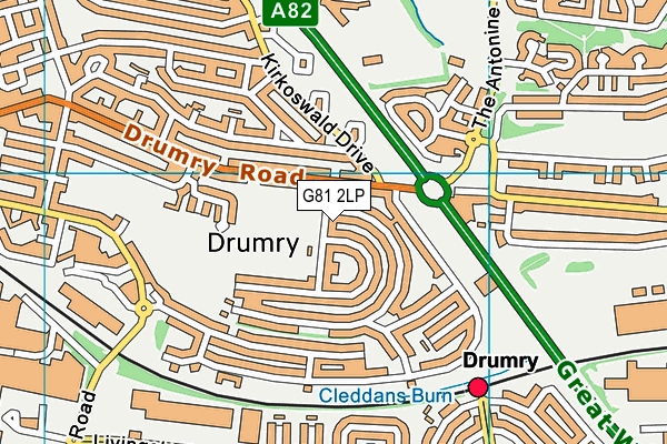 G81 2LP map - OS VectorMap District (Ordnance Survey)