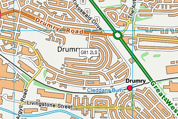 G81 2LS map - OS VectorMap District (Ordnance Survey)