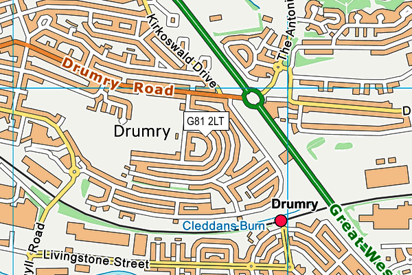 G81 2LT map - OS VectorMap District (Ordnance Survey)