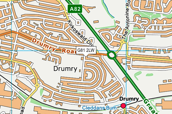 G81 2LW map - OS VectorMap District (Ordnance Survey)