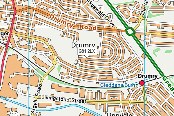G81 2LX map - OS VectorMap District (Ordnance Survey)