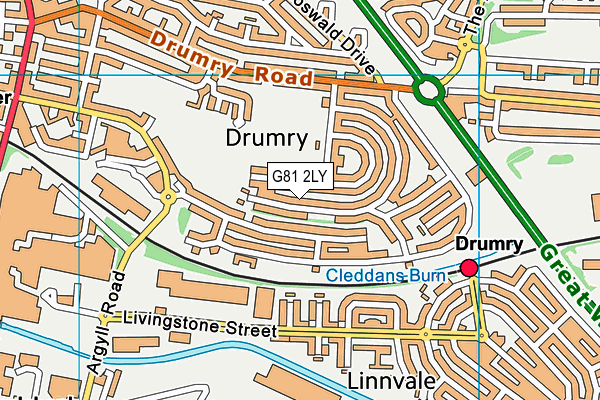 G81 2LY map - OS VectorMap District (Ordnance Survey)
