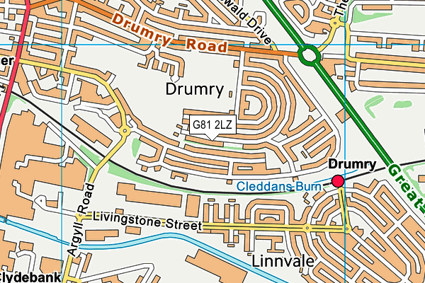 G81 2LZ map - OS VectorMap District (Ordnance Survey)