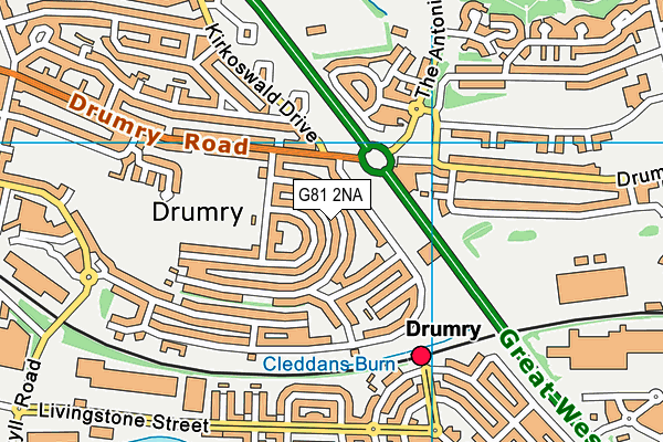 G81 2NA map - OS VectorMap District (Ordnance Survey)