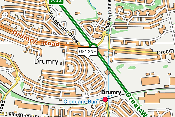 G81 2NE map - OS VectorMap District (Ordnance Survey)