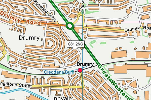 G81 2NG map - OS VectorMap District (Ordnance Survey)