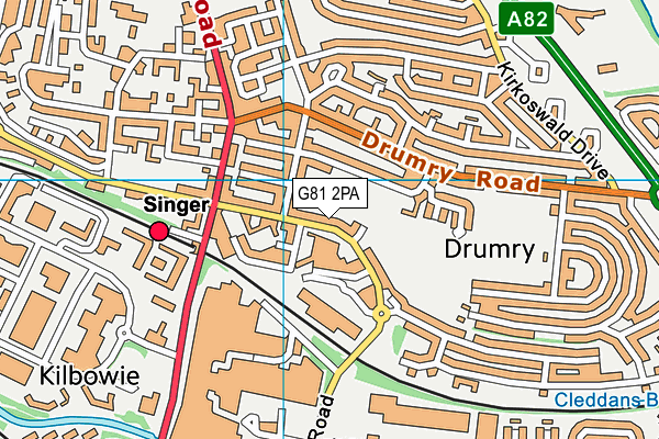 G81 2PA map - OS VectorMap District (Ordnance Survey)