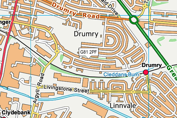 G81 2PF map - OS VectorMap District (Ordnance Survey)