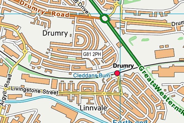 G81 2PH map - OS VectorMap District (Ordnance Survey)