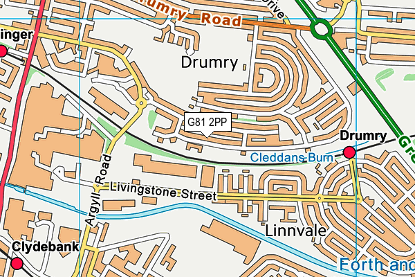 G81 2PP map - OS VectorMap District (Ordnance Survey)