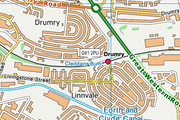 G81 2PU map - OS VectorMap District (Ordnance Survey)